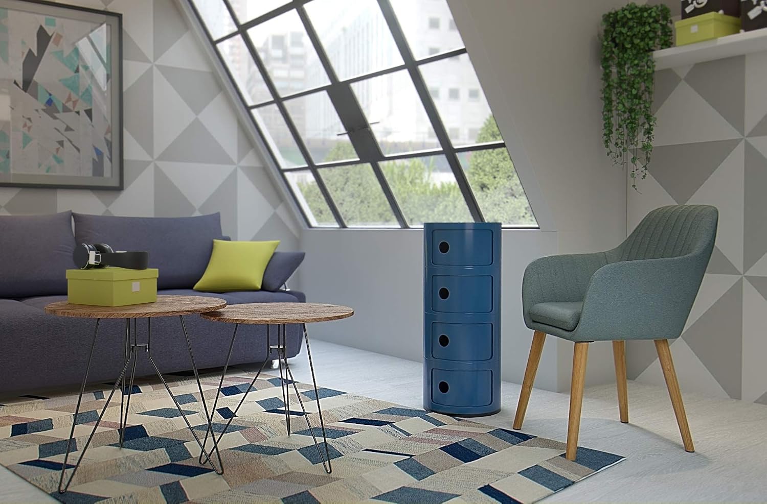 Kartell Componibili, Plastic, Blue
