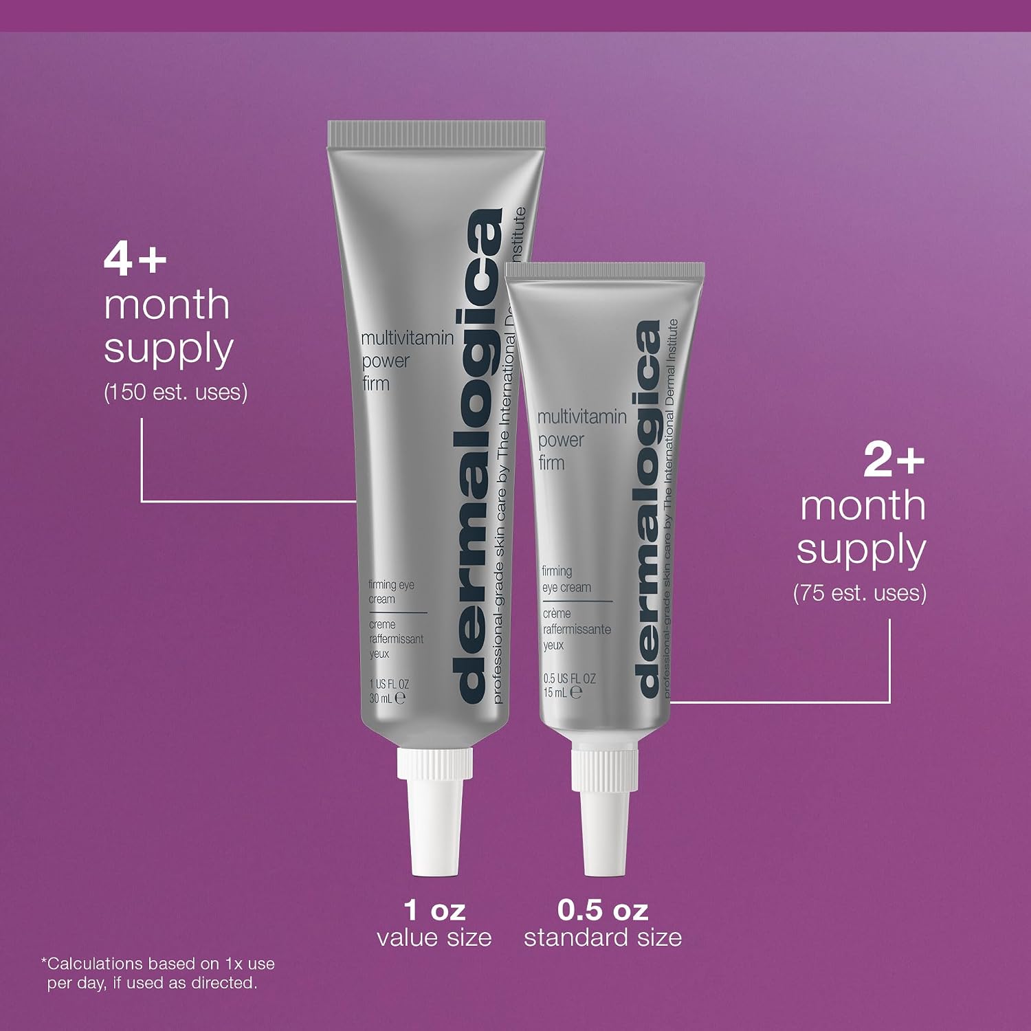 Dermalogica MultiVitamin Power Firm, Eye Cream for Wrinkles | Firms and Smooths Fine Lines Around the Eyes, Doubles as a Makeup Primer, with Antioxidant Vitamins C and E
