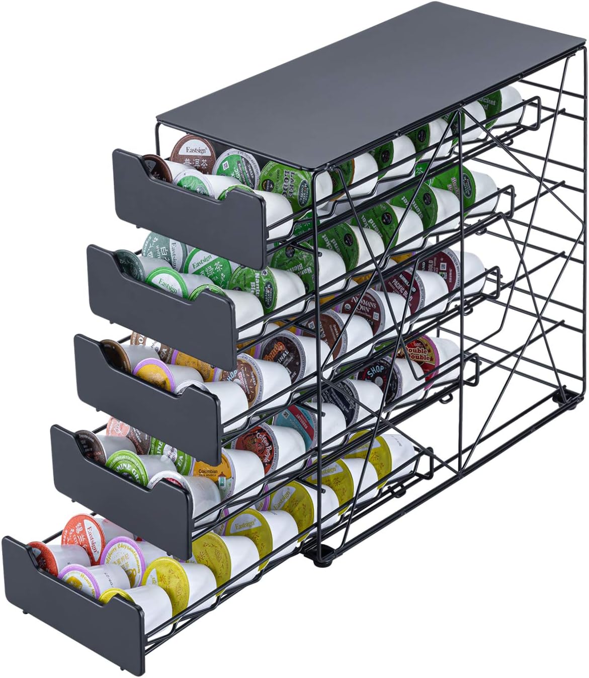 k cup Holders for Counter Small for Keurig k-cup Holder for mr Coffee for Tea (105 pods-5 tiers)