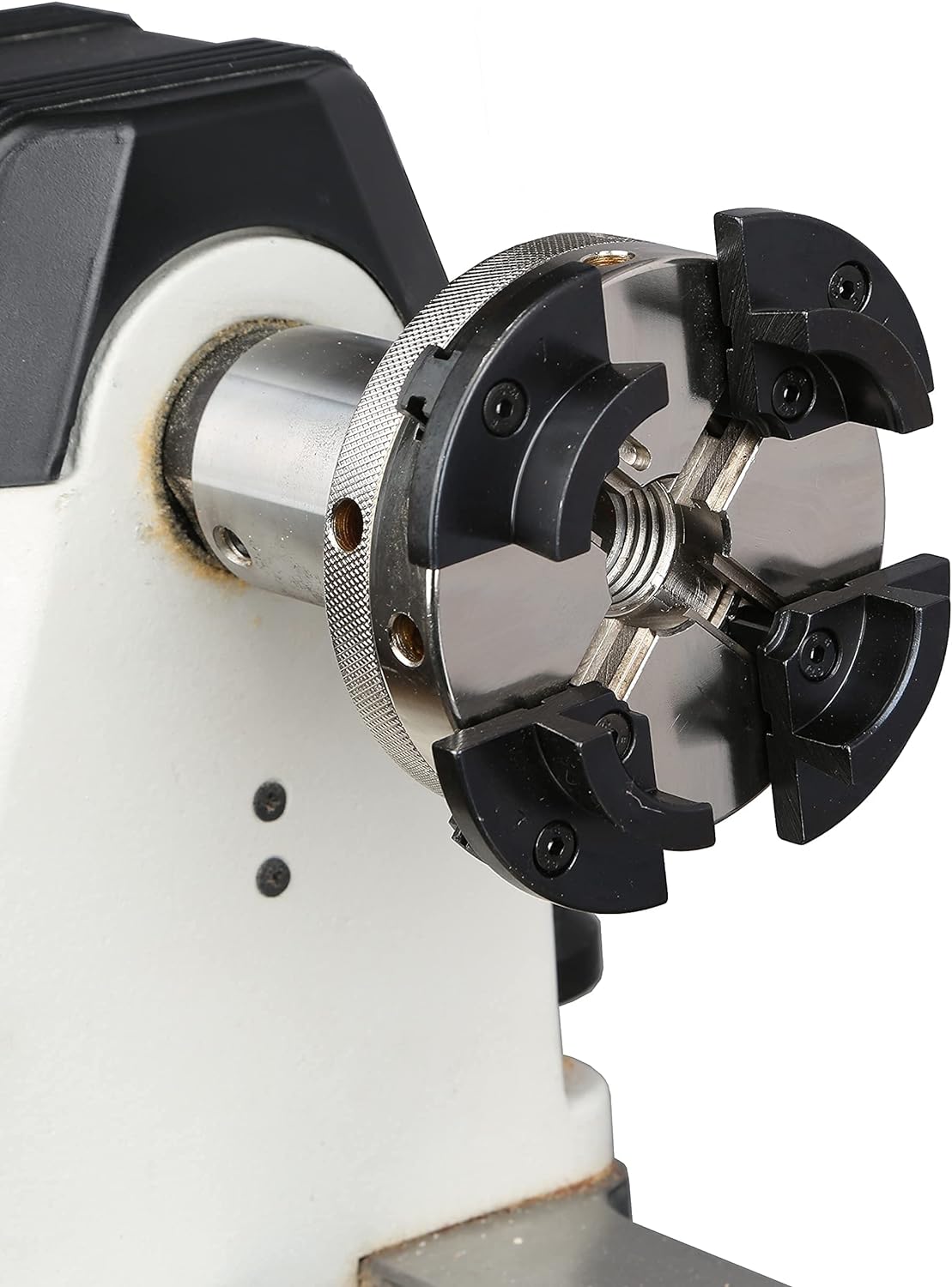 4INCH 4-Jaw Self-Centering Wood Lathe Chuck, 2" Round Jaw Mounted, 1"x8TPI thread & 3/4"x16TPI Adapter, T Allen Wrench, Screw Chuck, SCR4-4