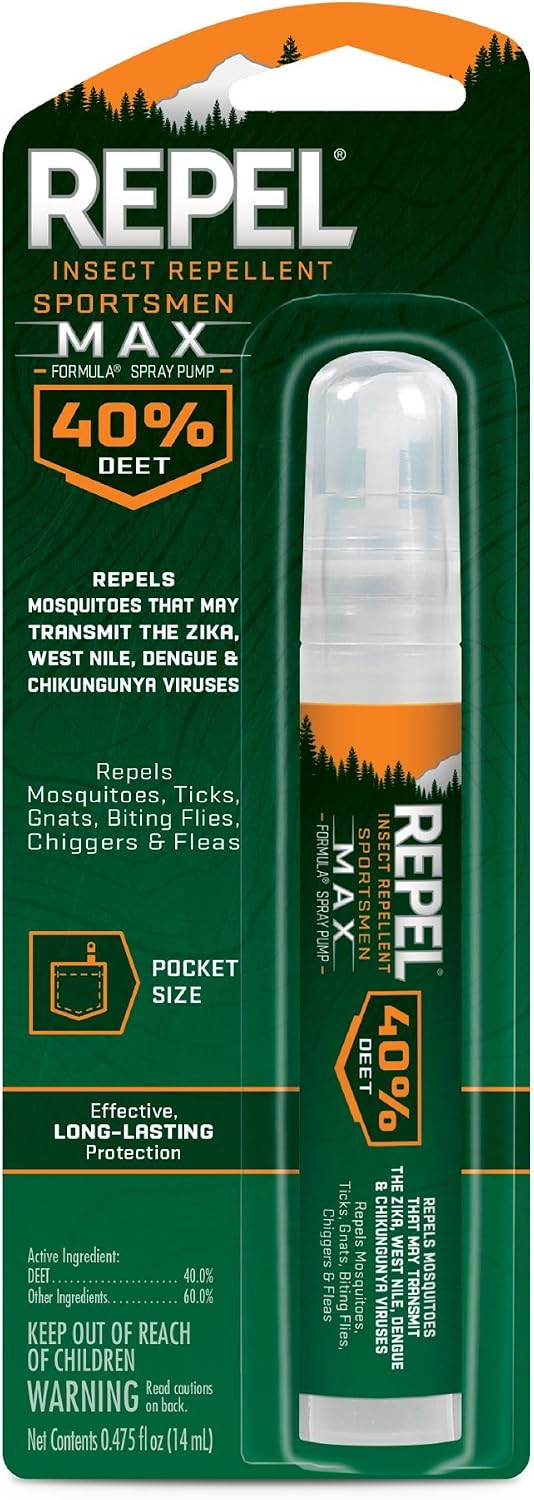 Repel Insect Repellent Sportsman Max Formula, Repels Mosquitoes, Ticks and Gnats, Effective Long-Lasting Protection, 40% DEET (Aerosol) 6 fl Ounce (Pack of 2)