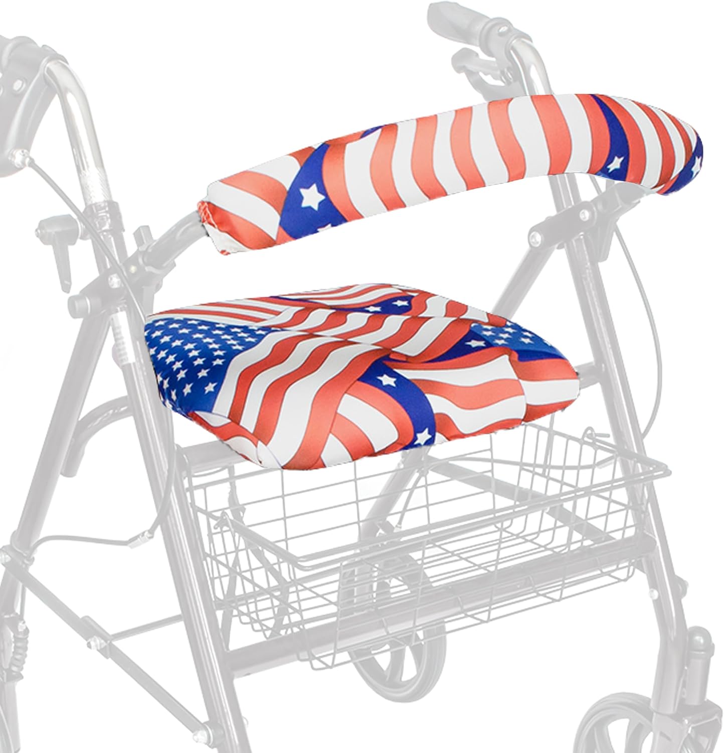 Top Glides Playful Purple Universal Rollator Walker Seat and Backrest Covers (Purple)