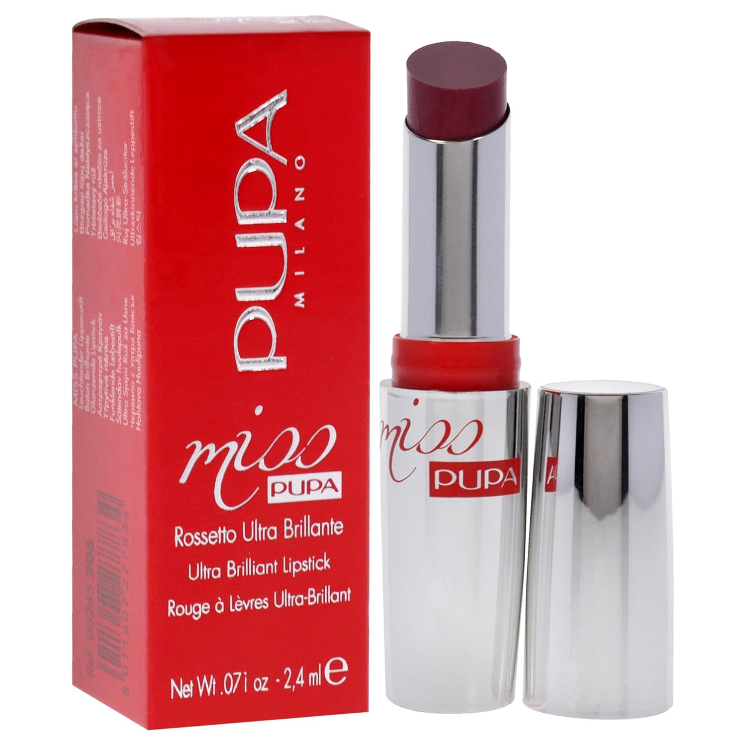 Pupa Milano Miss Pupa Ultra Brilliant Lipstick - 102 Candy Nude for Women - 0.071 oz Lipstick