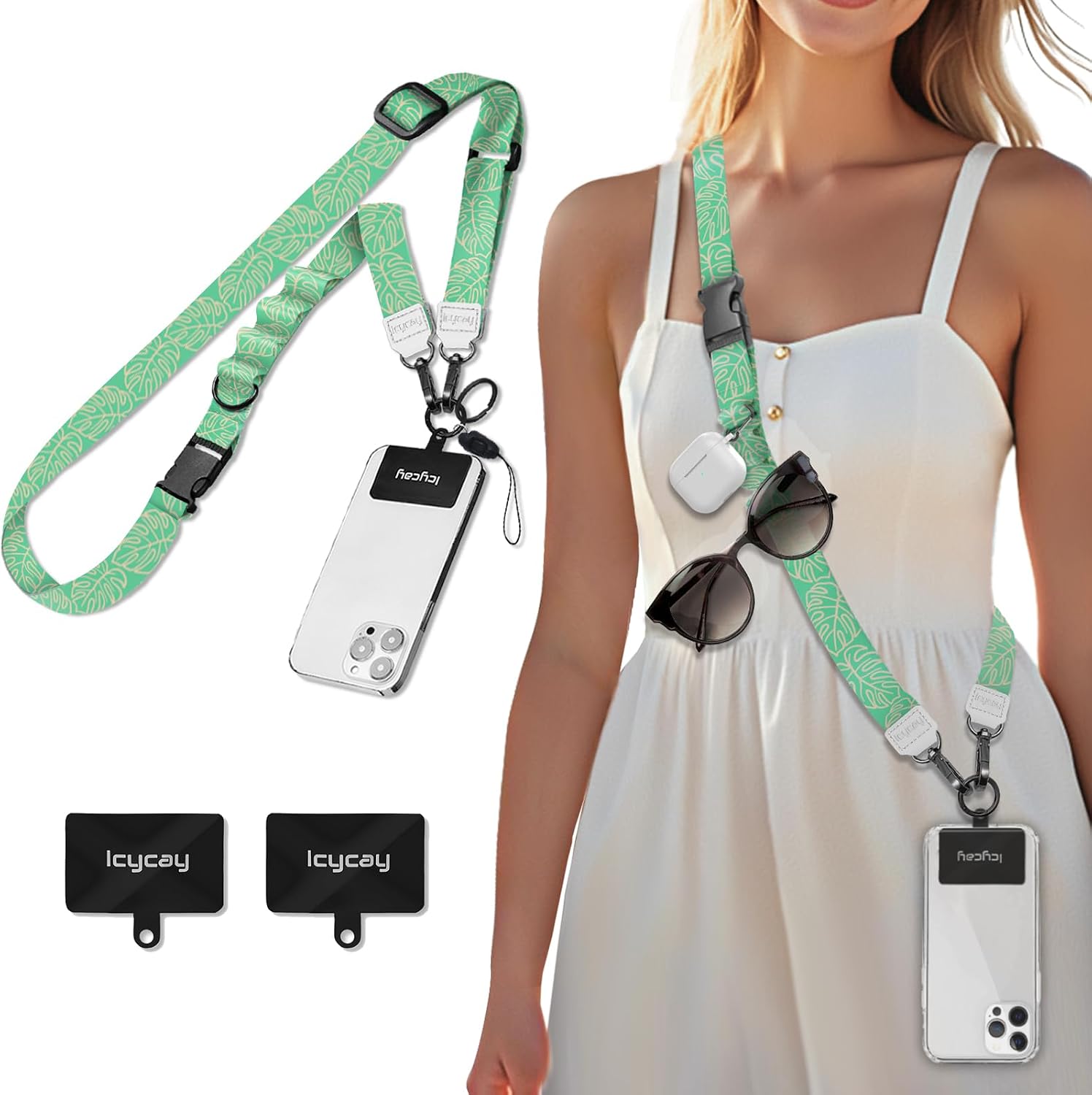 Icycay Phone Lanyard Crossbody Strap Neck Adjustable Teacher Women Cat