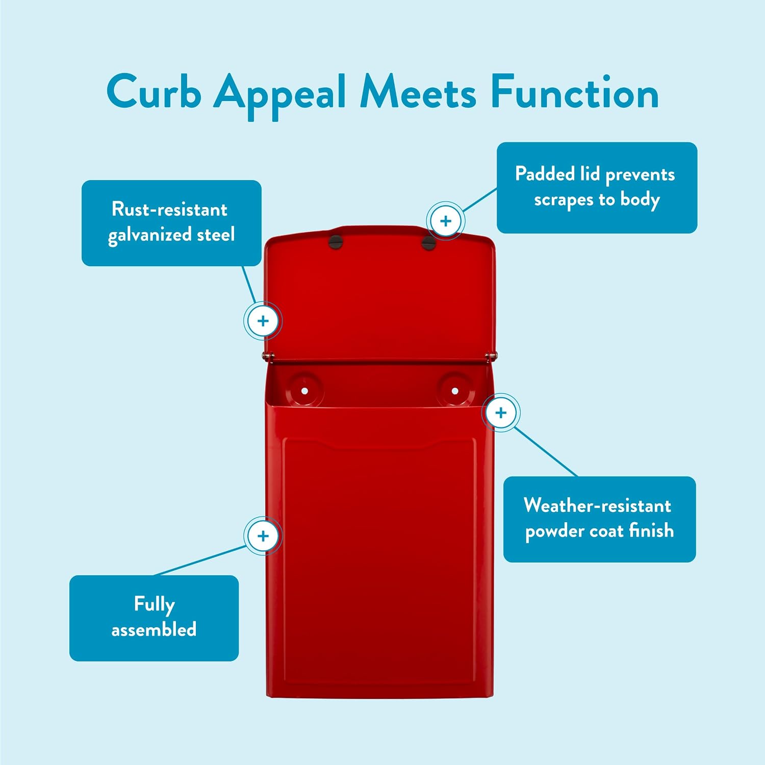 Architectural Mailboxes 2681B Black Marina Wall Mount Mailbox, Small | Galvanized steel build for outside with weather-resistant outdoor construction and a rust-resistant powder-coat finish.