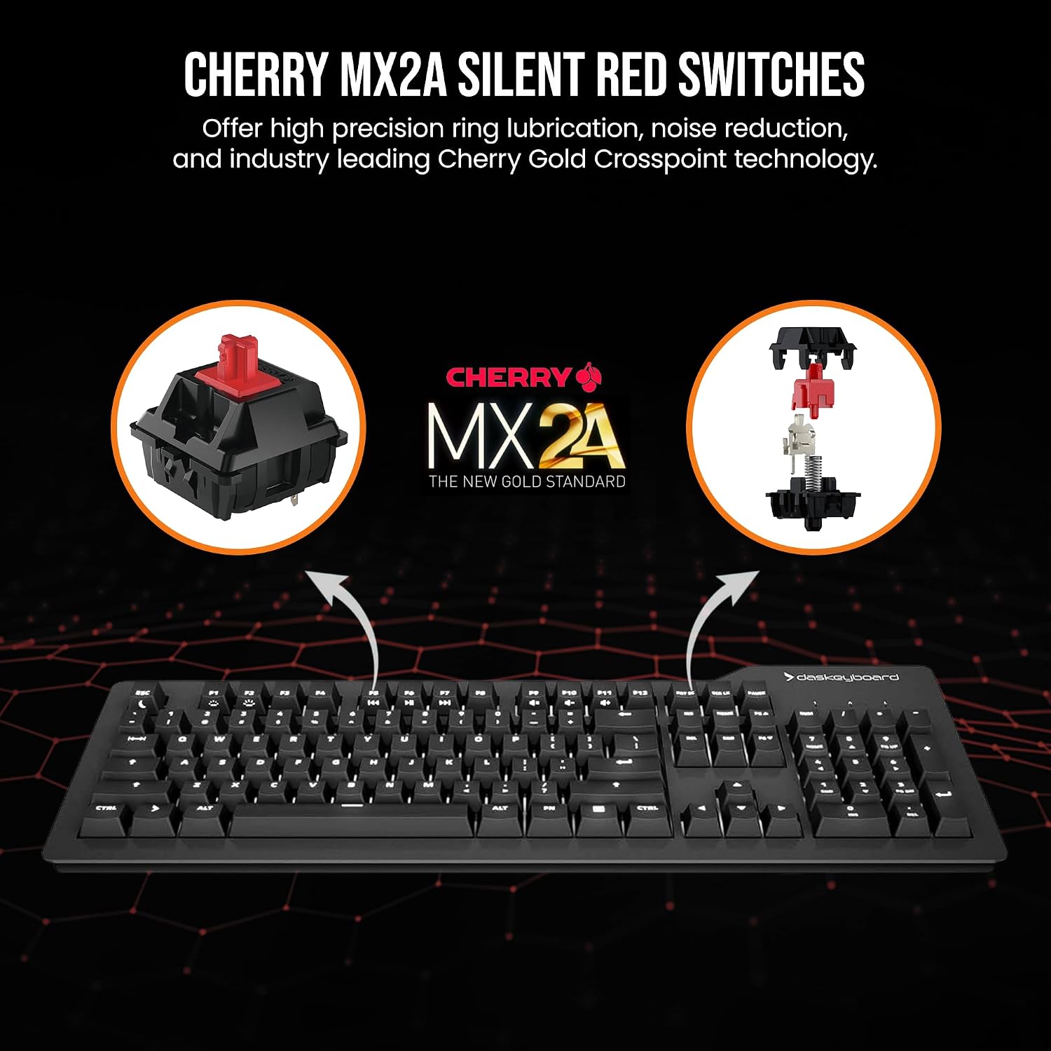 Das Keyboard 4 Professional Wired Mechanical Keyboard, Cherry MX Brown Mechanical Switches, 2-Port USB 3.0 Hub, Volume Knob, Aluminum Top (104 Keys, Black)