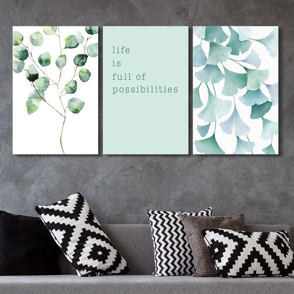 wall26 Canvas Prints Wall Art - Ocean Themed 3 Panel Wall Art with Wave,Anchor and Rudder - 16"x24" x 3 Panels