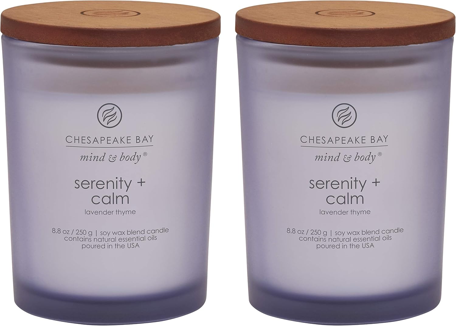Chesapeake Bay Balance + Harmony Scented Candle Water Lily Pear Fragrance 50 Hours Burn Time Warm & Decorative Soy Wax Blend
