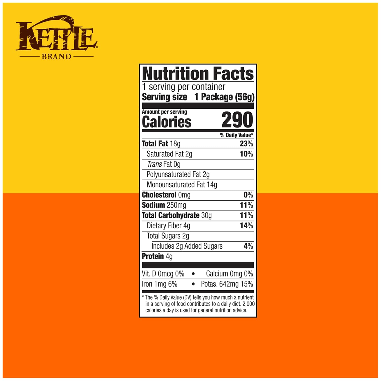 Kettle Brand Potato Chips, Backyard Barbeque Kettle Chips, 5 Oz