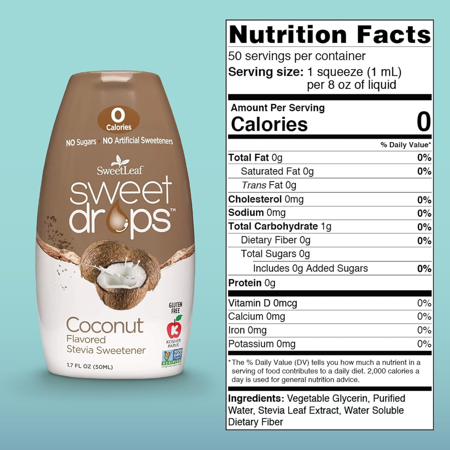 SweetLeaf Stevia Drops Liquid Sweetener, Variety Pack - 1.7 Fl Oz, 4 Pack | Sweet Drops, Stevia Leaf Extract, Zero Calorie, No Erythritol, Sugar Substitute