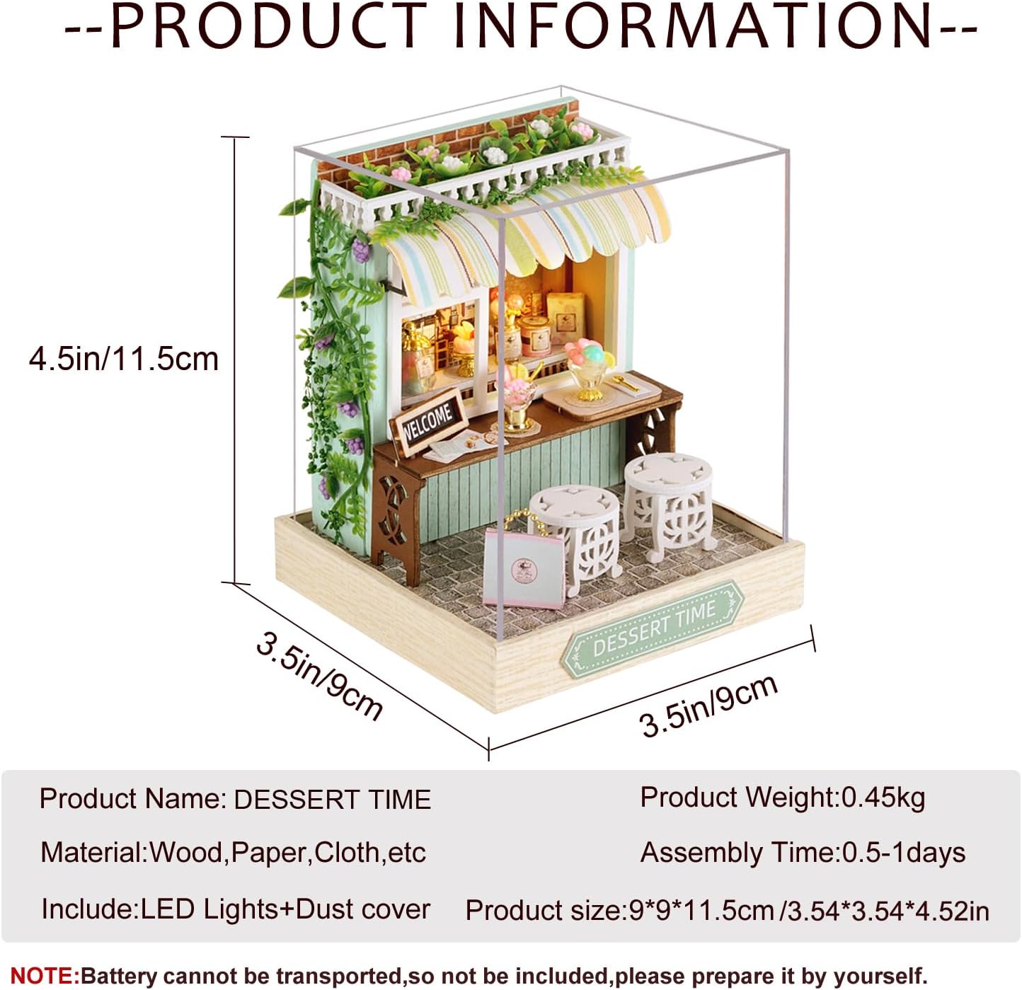 CUTEROOM DIY Doll Room Miniature Furniture Wooden House Kit-Study Room