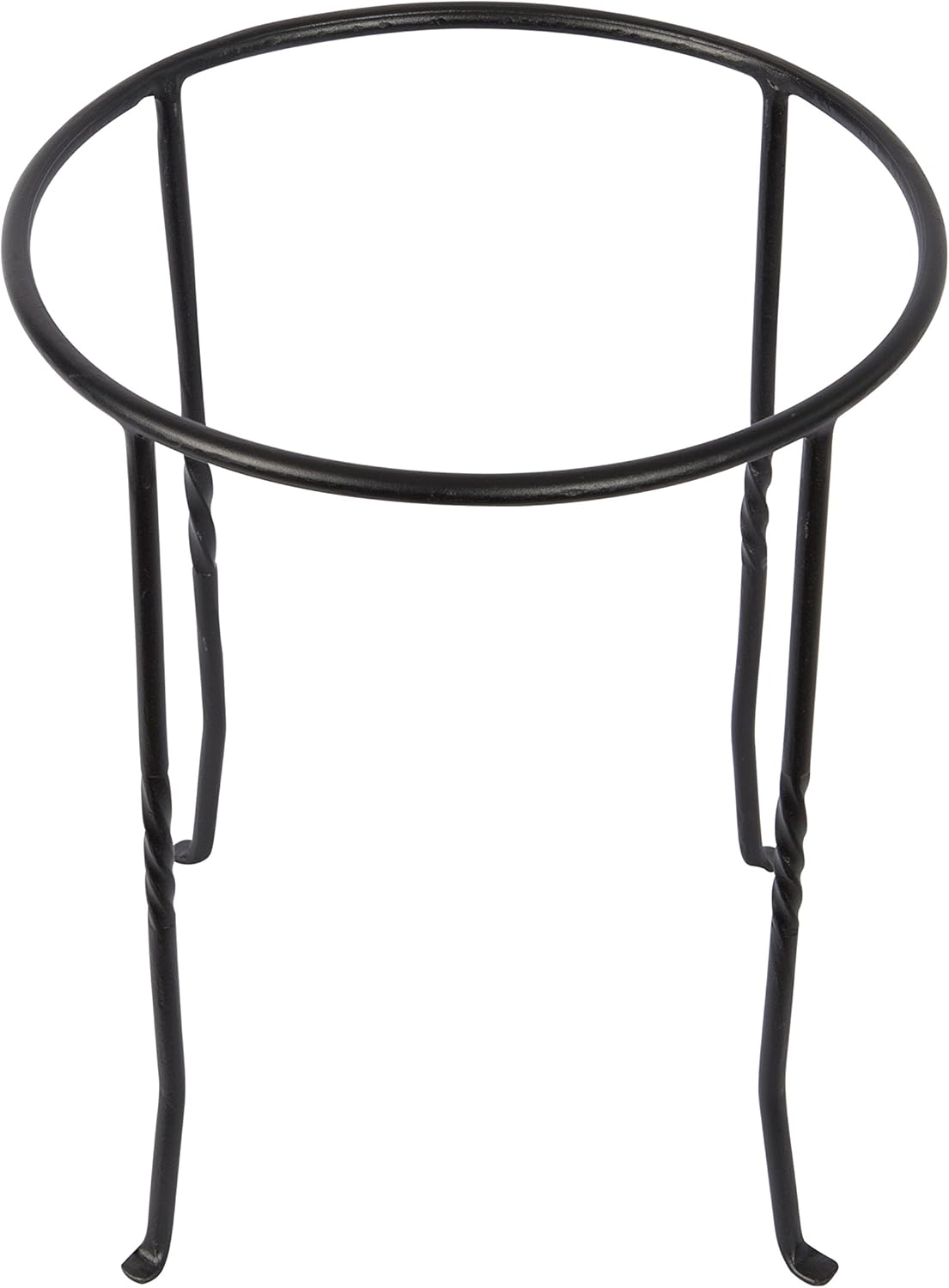 Achla Designs FB-14 Ring Wrought Iron Metal Plant birdbath Bowl Stand Flowerpot Holder, Black