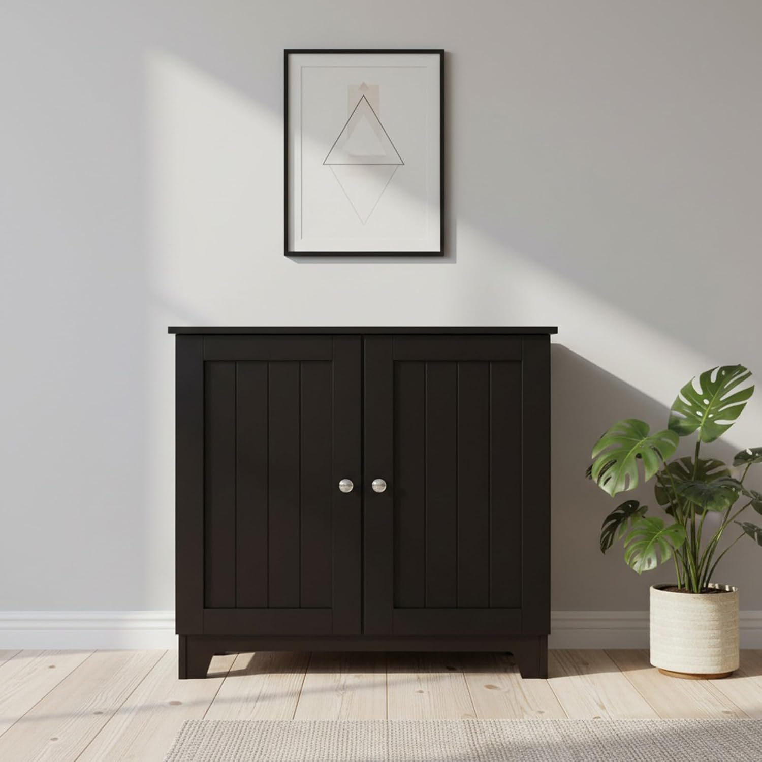 Contemporary Country Double Door Cabinet