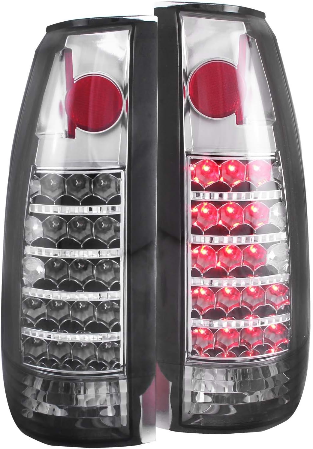 AnzoUSA 311158 Smoke LED Taillight for Chevrolet GM Truck - (Sold in Pairs)