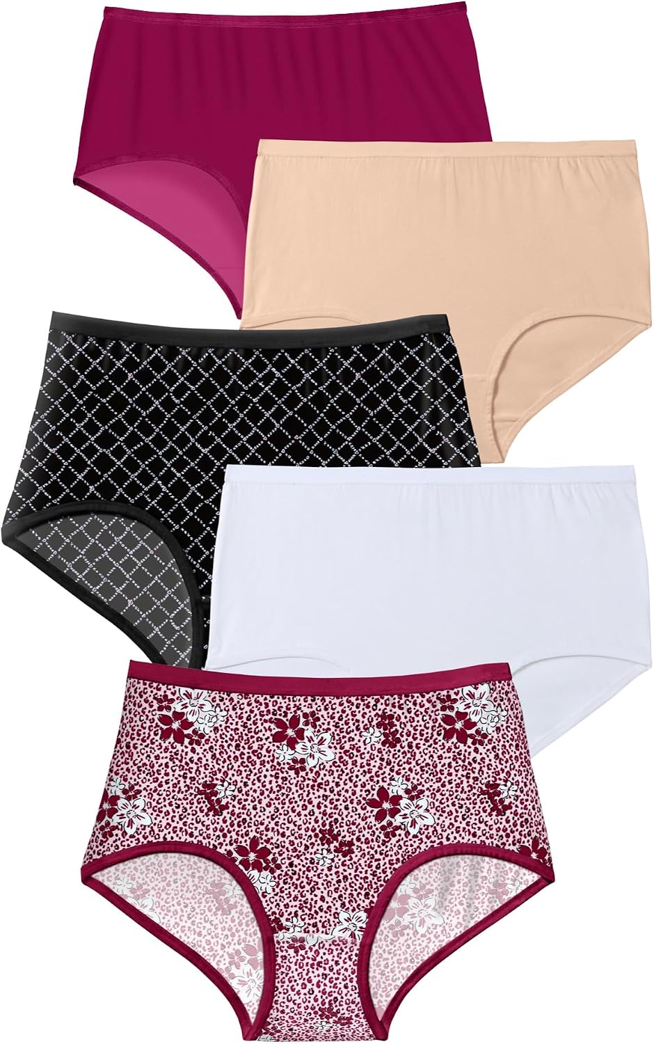 Comfort Choice Full Coverage Stretch Cotton Brief 5 Pack