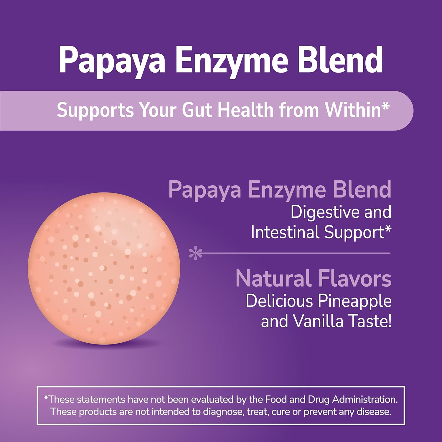 21st Century Papaya Enzyme Chewables for Digestion, Tropical, 100 Count | Papaya & Pineapple Digestive Enzymes with Bromelain & Papain, Digestive Comfort & Gut Health, Gluten Free, Non-GMO