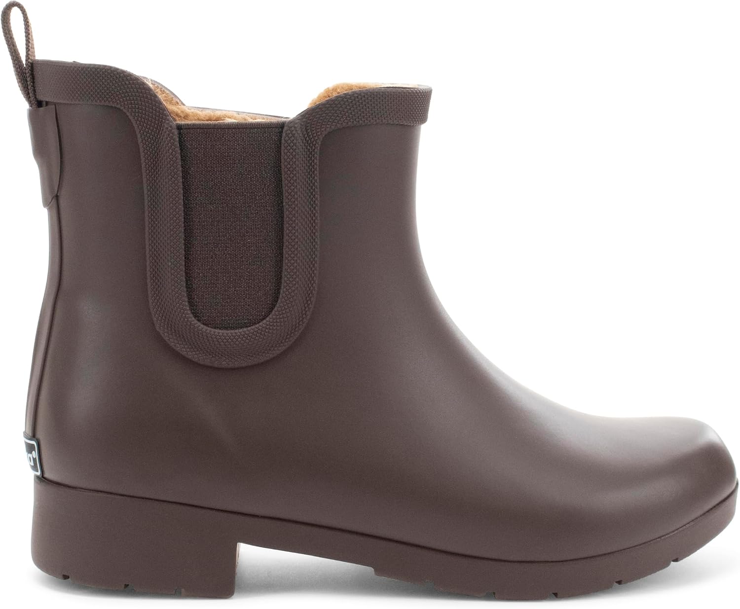 Chooka Women's Delridge Waterproof Faux Fur Chelsea Rain Boot Slip On