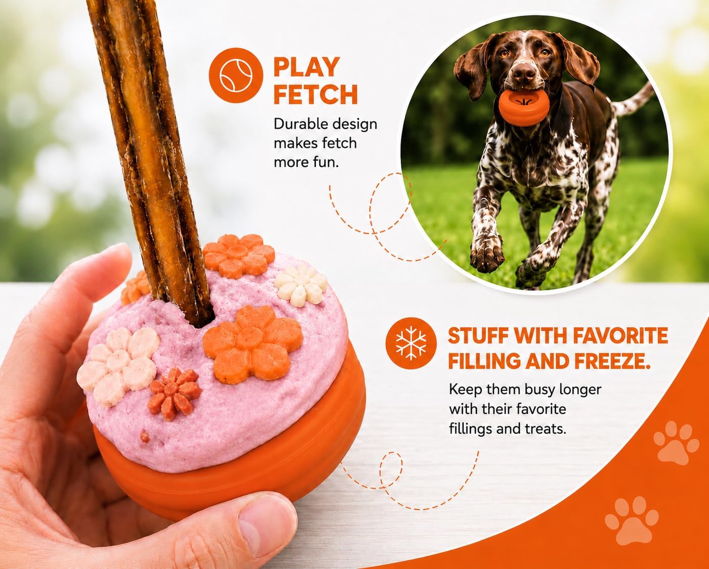 Bully Stick Holder for Dogs - Medium Size - Interactive Dog Toy, Dog Treat Holder, Slow Feeder, Treat Dispenser, Chew Toy and Dog Safety Device