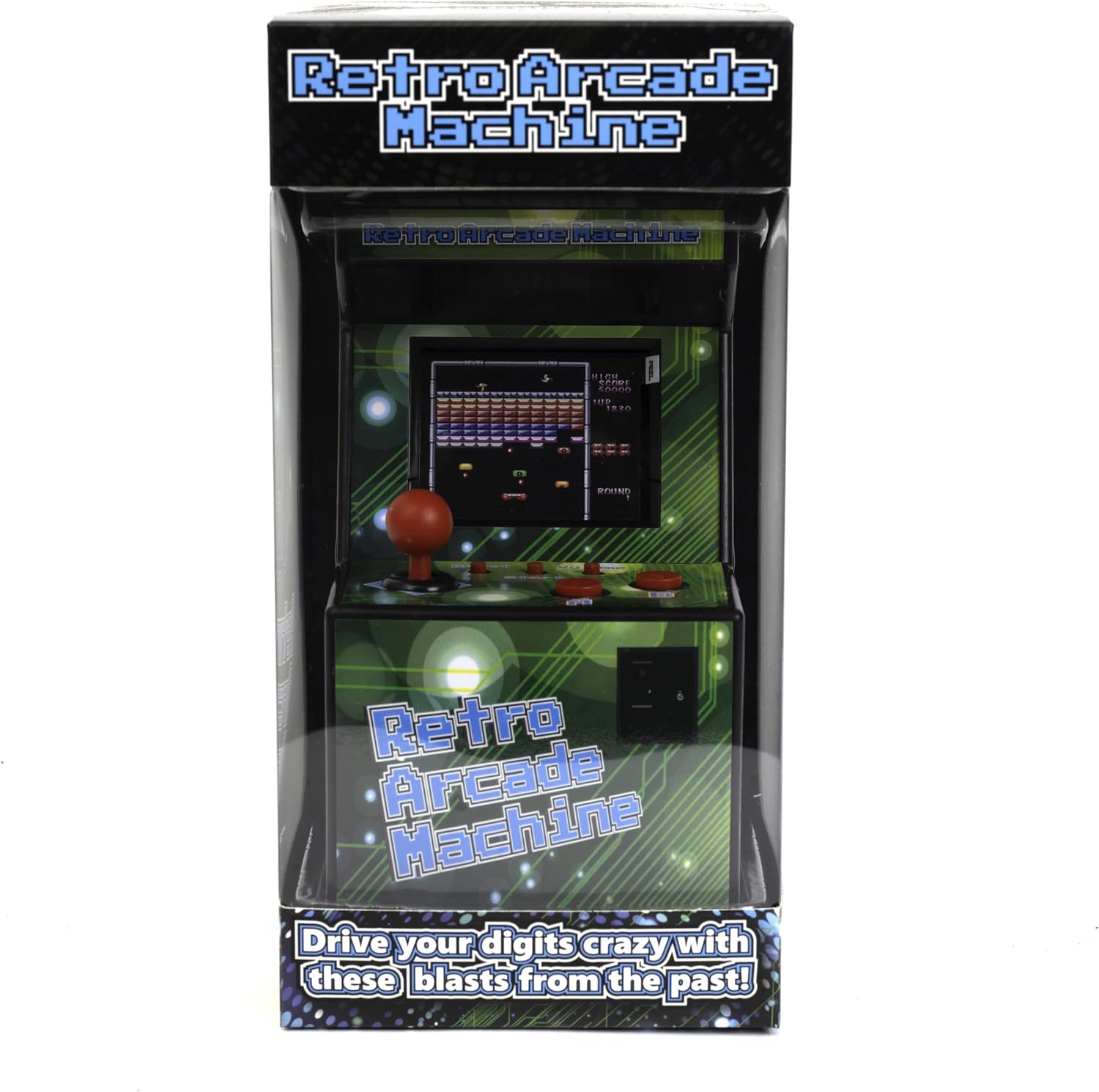 MINI Arcade Machine - 200 Built-in Games, Portable Desktop Gaming Console with Joystick & 2.8" Colour Screen & Sound - Retro Arcade Games for Kids