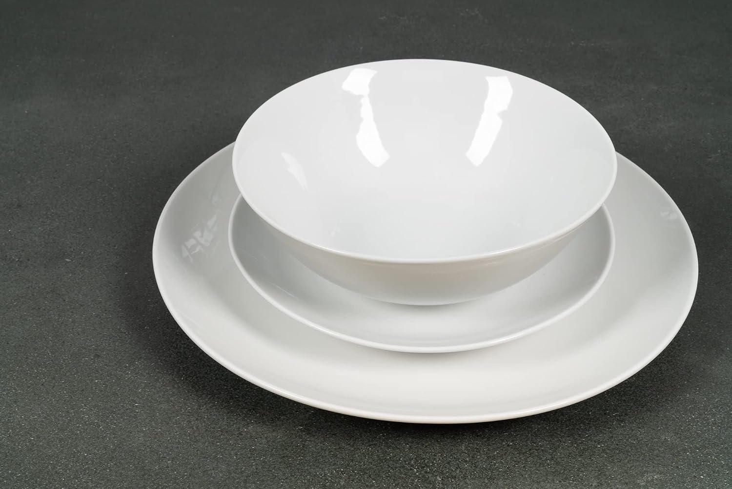 10 Strawberry Street Simply Square 16 Piece Dinnerware Set, Porcelain, White