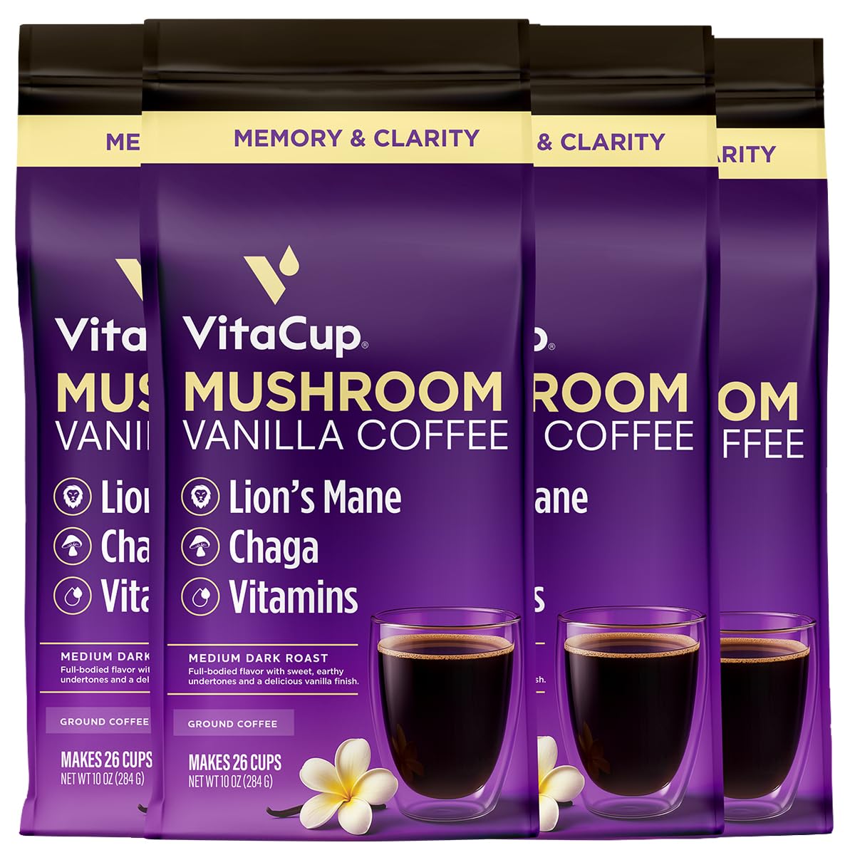 VitaCup Genius Keto Ground Coffee with MCT Oil, 11oz