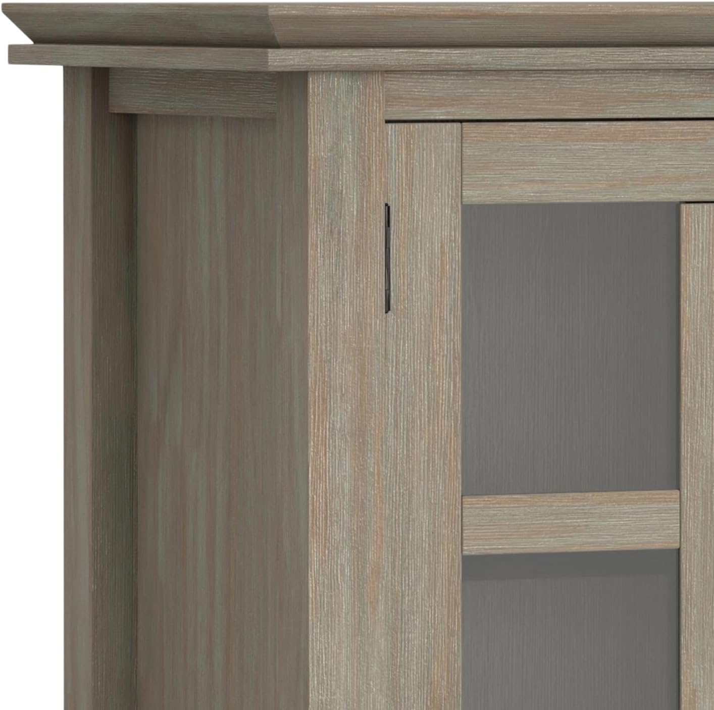 SIMPLIHOME Artisan 30" Wide Solid Wood Cabinet in Russet Brown