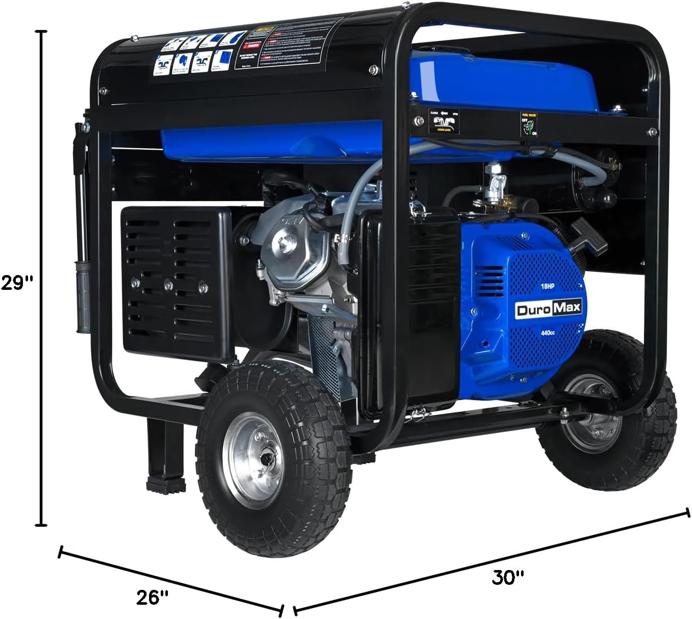 DuroMax XP12000EH 12,000-Watt Dual Fuel Portable Generator – Gas & Propane, Electric Start, Whole Home Backup Power, Transfer Switch Ready, RV & Emergency Ready