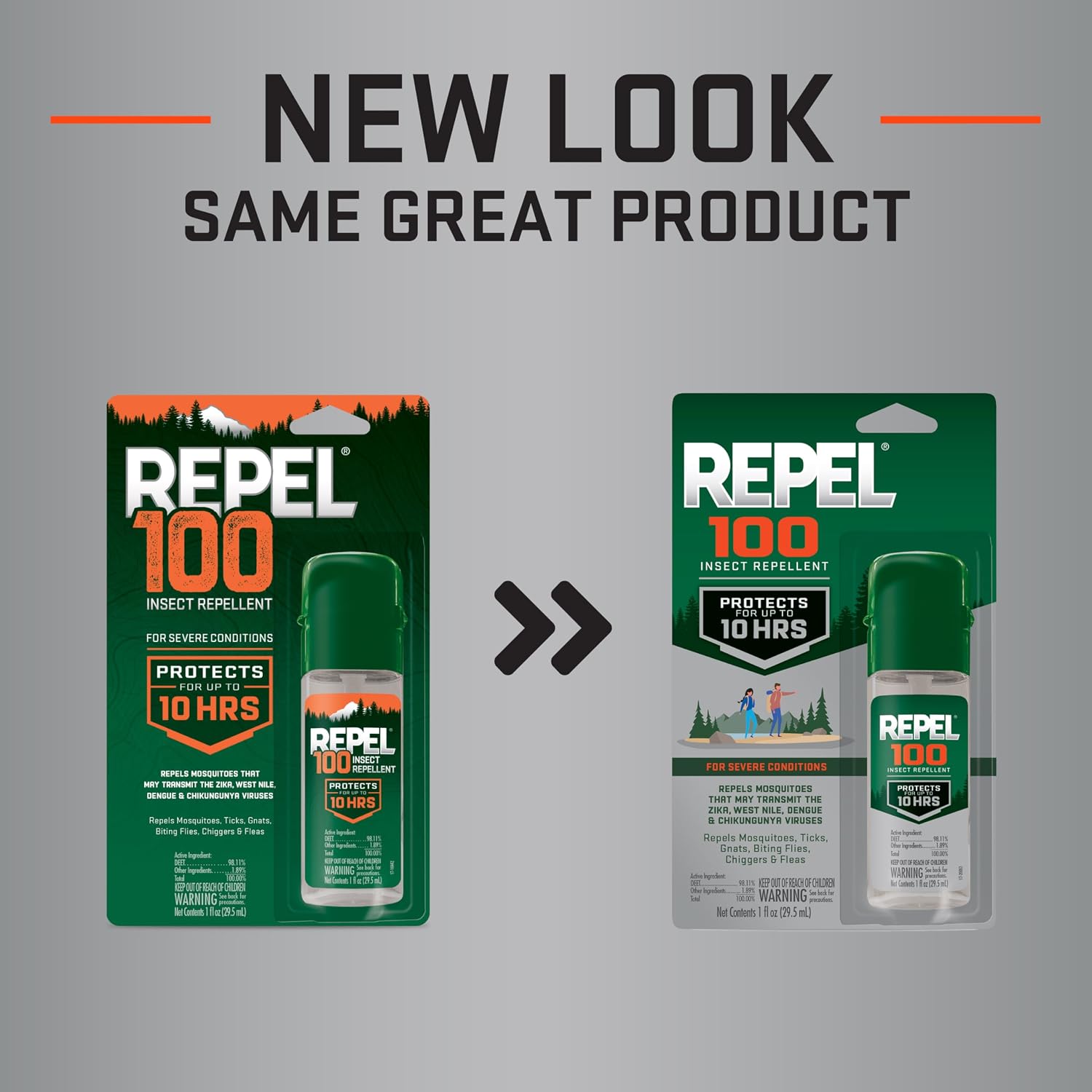 Repel 100 Insect Repellent, 1 Ounce, With DEET, 10-Hour Protection Long-Lasting Insect Repellent Travel Pump Spray Repels Mosquitoes, Ticks, Gnats, Biting Flies, Chiggers And Fleas