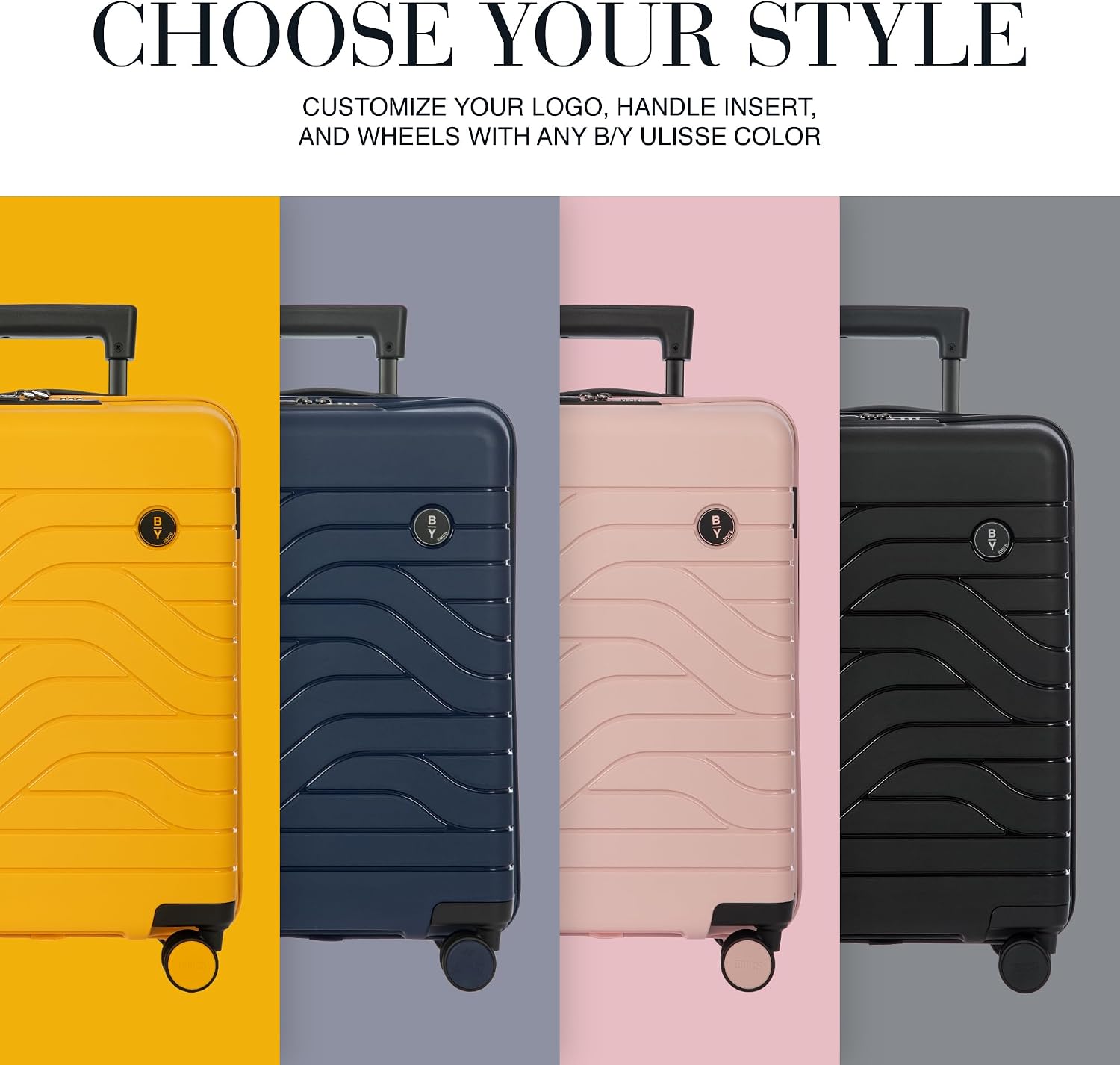 Bric's B|Y Ulisse Checked Luggage with Spinner Wheels – Expandable Lightweighted Hard Shell Suitcase, TSA Combination Lock - Removeable Wash Bag Included - 30 Inch, Mango