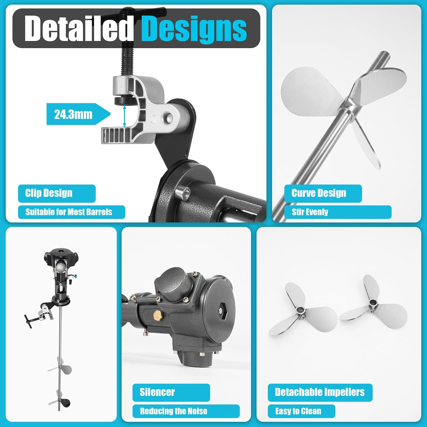 50 Gallon Pneumatic Automatic Paint Mixer Stainless Steel Pneumatic Mixer Paint Mixer Industrial Coating Ink Paint Mixer Air Agitator 1/2 HP 200L