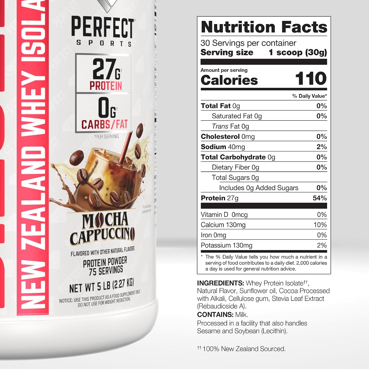 PERFECT SPORTS Diesel Whey Protein Isolate, Milk Chocolate, 2 lb