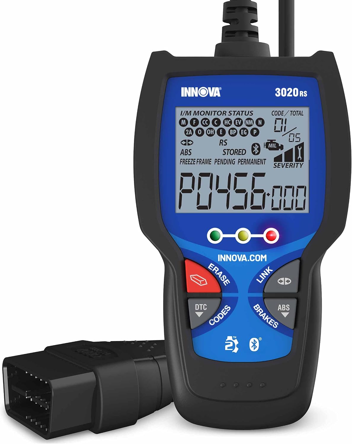 INNOVA 3020RS Fast & Easy-to-Use Check Engine Code Reader, OBD2 Scan tool for ABS Clear with Fix & Part Recommendations, Maintenance Schedules