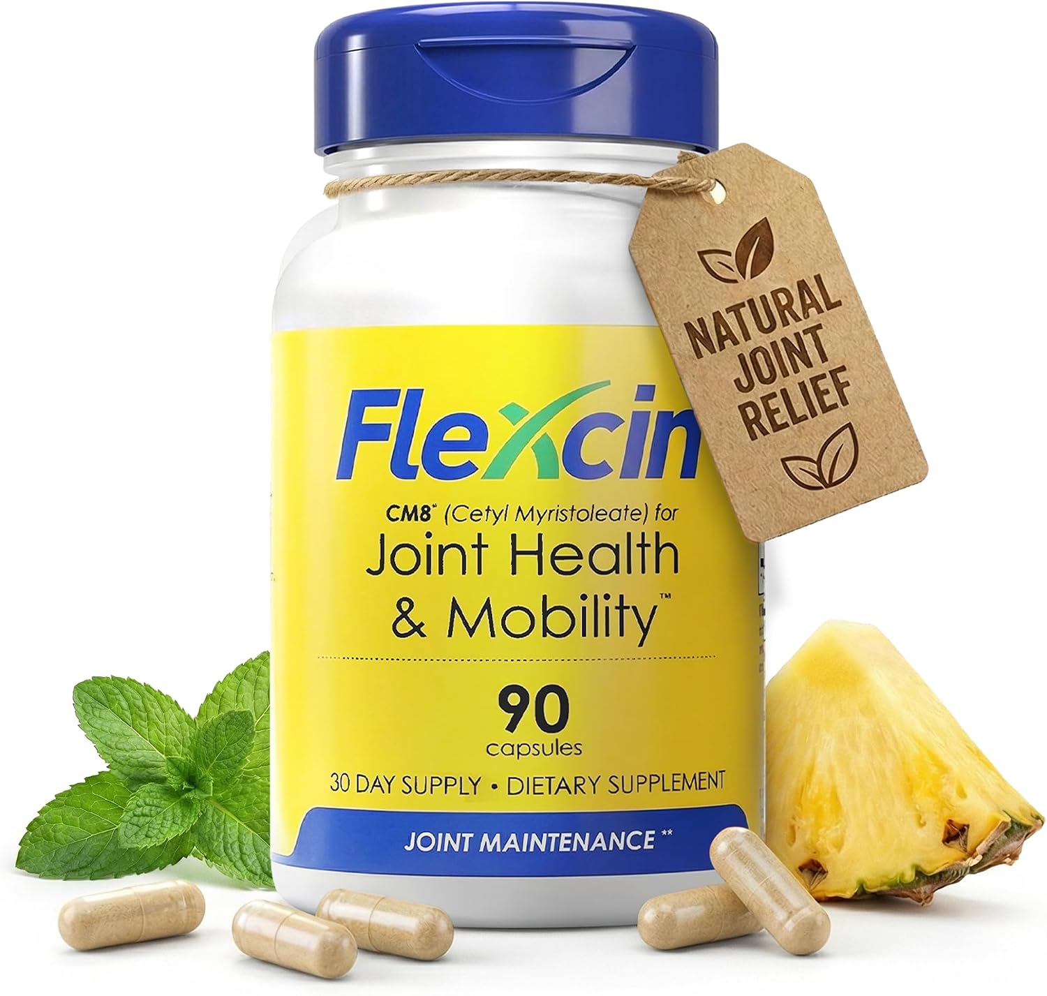 Joint Health & Mobility Formula with CM8 (Cetyl Myristoleate) - Joint Supplements for Men and Women with Glucosamine, MSM, Collagen Type II - 90 Capsules