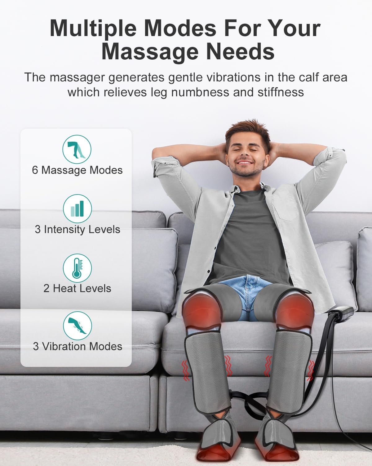 Nekteck Leg Compression Massager for Circulation and Relaxation