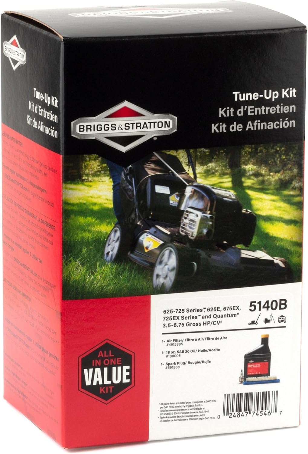 Briggs & Stratton 5140B Genuine Engine Tune-Up Kit | Fits Quantum 3.5-6.75 HP, 625E, 675EX, 725EX & 625-675 Series