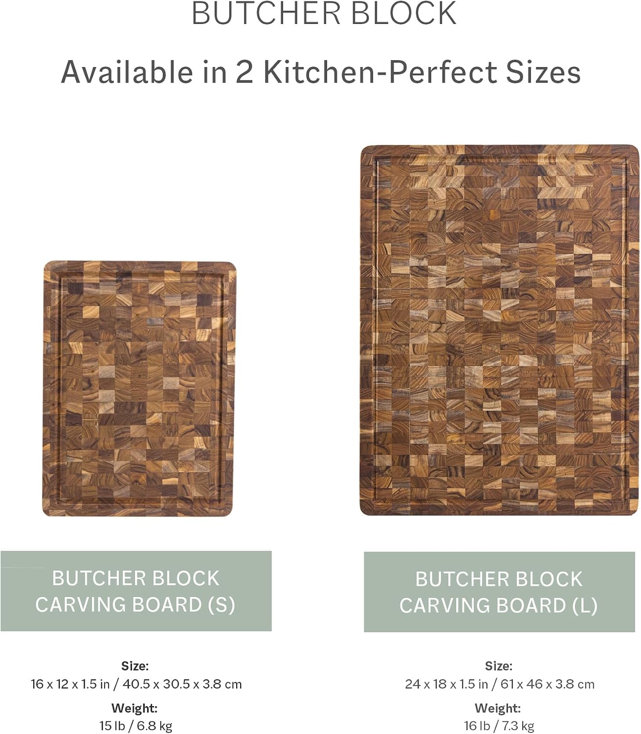 Teakhaus Butcher Block Carving Board - Large Extra Thick Cutting Board with Juice Groove - Holiday Gift Ideas for Men and Women - Gift-Ready End Grain Wood, Knife Friendly - FSC Certified
