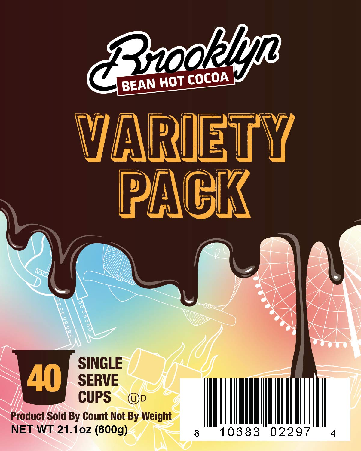 Brooklyn Beans Milk Chocolate Hot Cocoa Pods, Compatible with 2.0 K-Cup Brewers, 40 Count