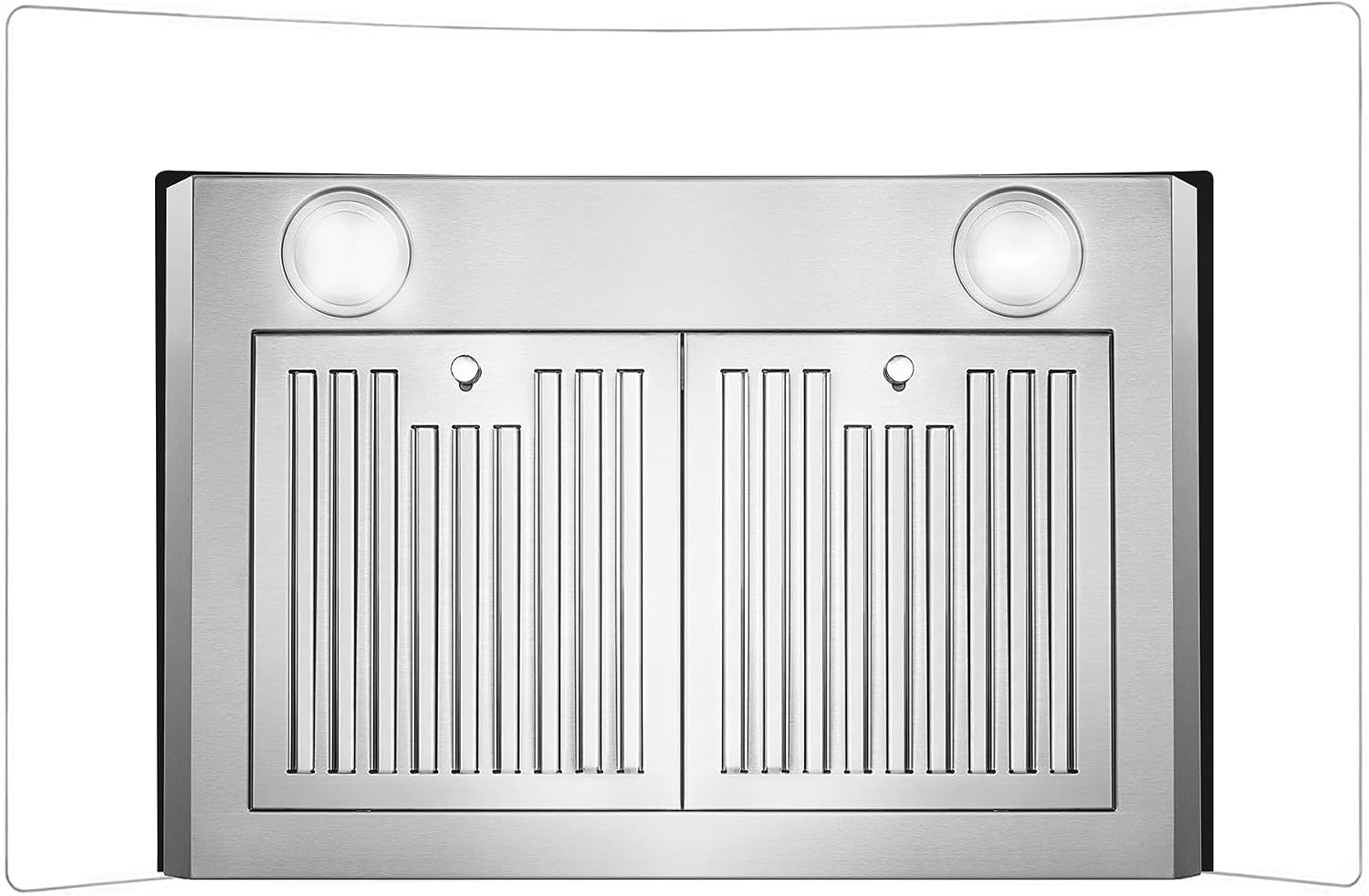 30 in. Vista Coll 380 CFM Ducted Wall Mount Range Hood LED, Stainless Steel | Cosmo COS-668WRCS75 Soft Touch Controls, 3 Fan Speeds, Glass Visor