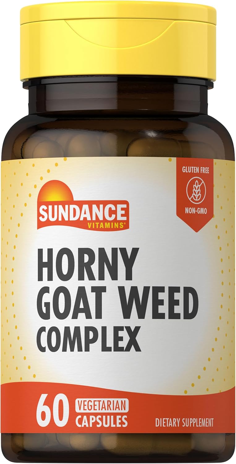 Sundance Horny Goat Weed Complex | 60 Capsules | with Maca, Tribulus Terrestris, and L-Arginine | Vegetarian, Non-GMO & Gluten Free Supplement