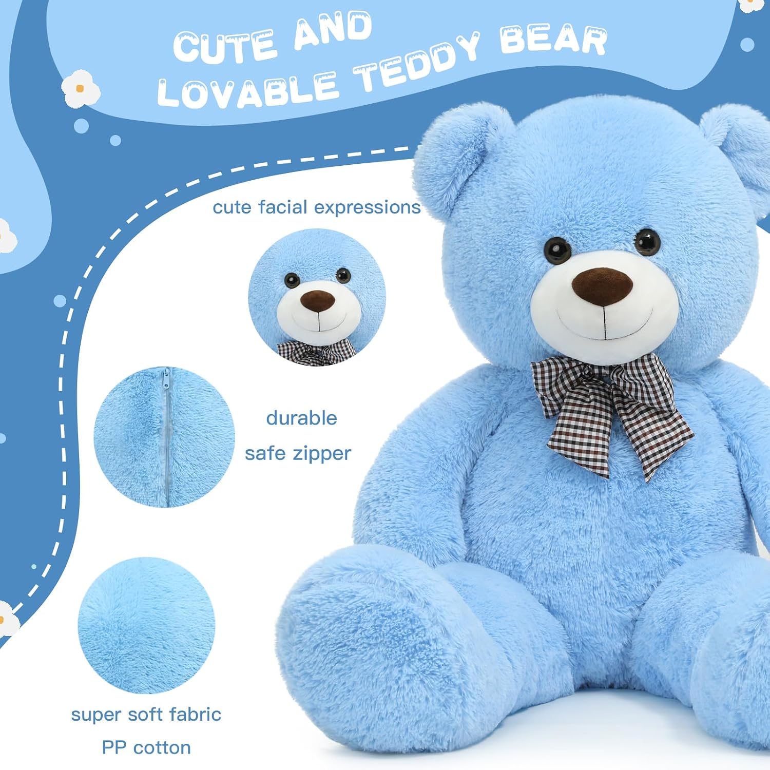 Toys Studio 47 Inch Big Teddy Bear Giant Stuffed Animal for Girls