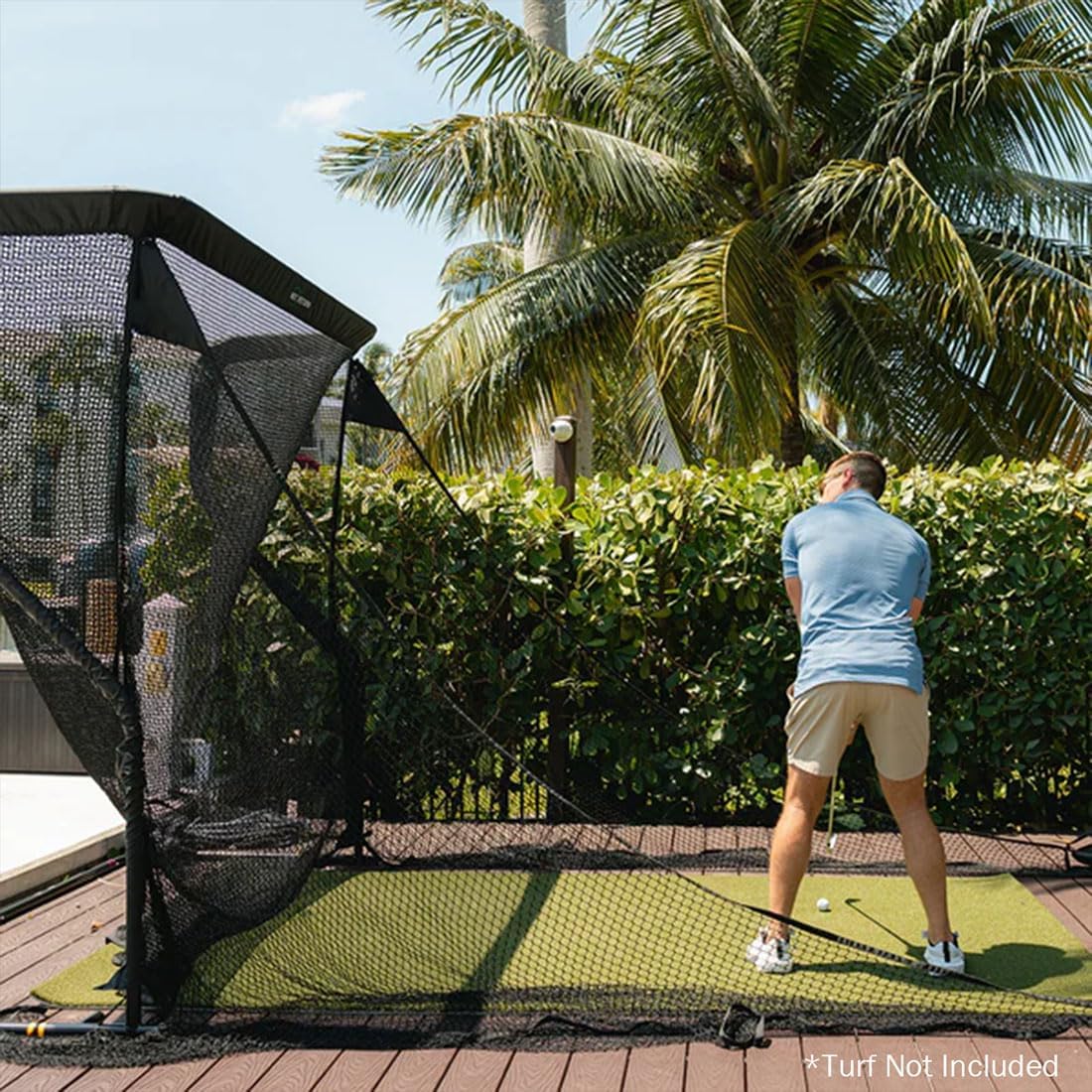 FlightScope Mevo Launch Monitor with The Net Return Home Series V2 Golf Net | 8 Swing Data Parameters, Skills Games, Video Capture, Swing Training | Indoor and Outdoor