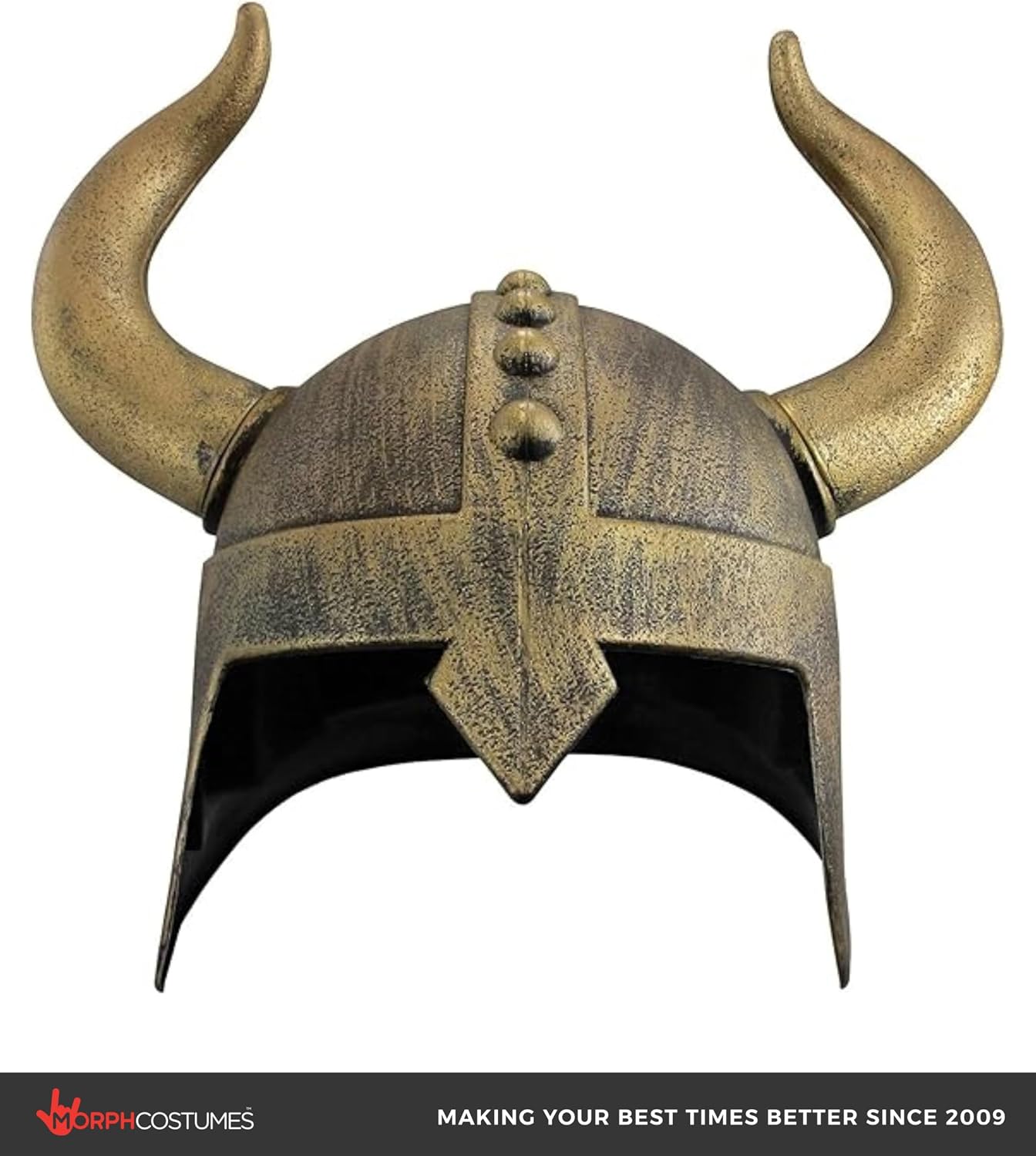 Nicky Bigs Novelties Viking Helmet with Horns, Bronze Costume Accessory