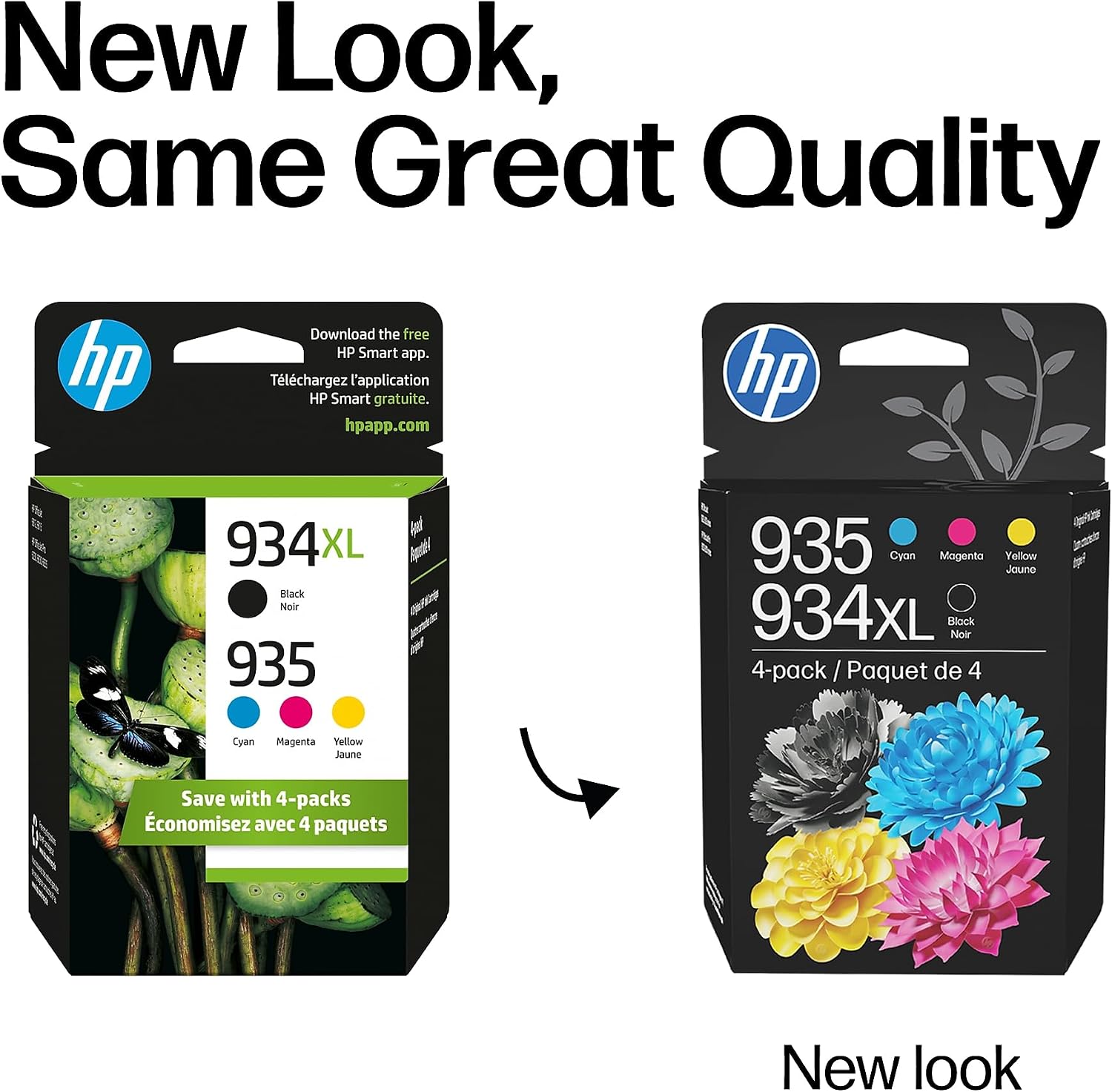 HP Original 935 Cyan, Magenta, Yellow / 934XL Black Ink Cartridges (4-Pack) | Works OfficeJet 6810; OfficeJet Pro 6230, 6830 Series | N9H66FN