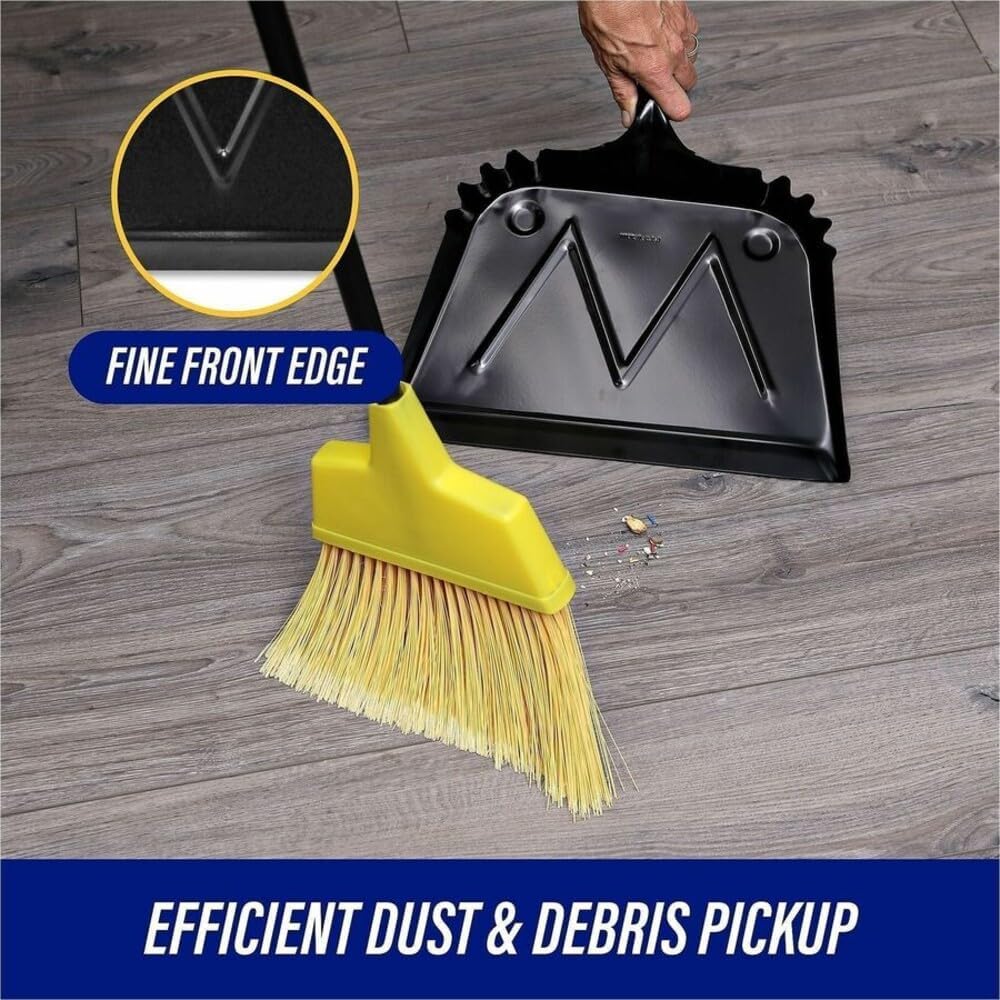 Genuine Joe 16" Heavy-Duty Metal Dustpan, Black, 1 Count