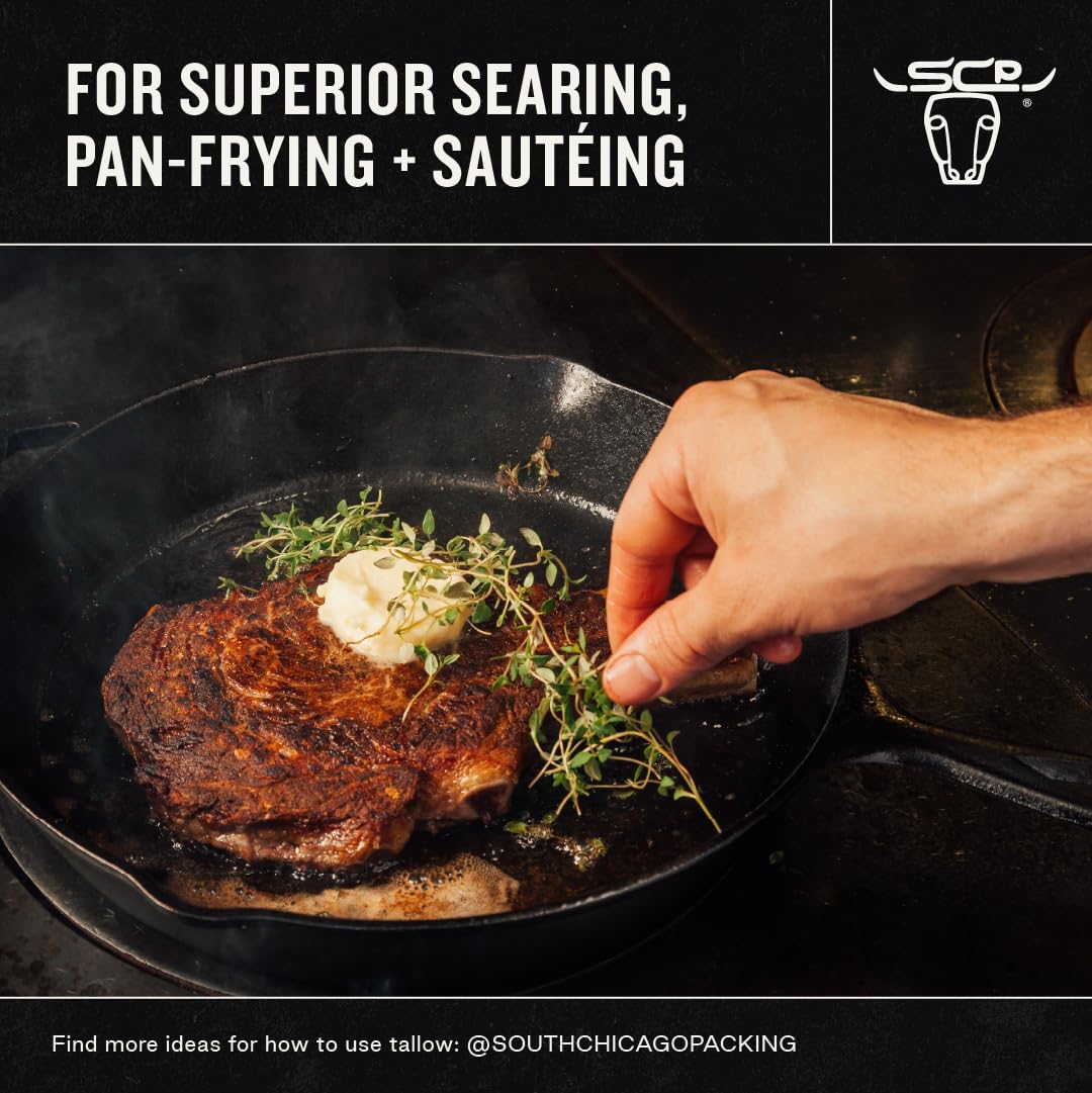 South Chicago Packing 100% Pure Wagyu Beef Tallow, 42 Ounces – Paleo & Keto Friendly Cooking Fat for Searing, Sautéing & Frying