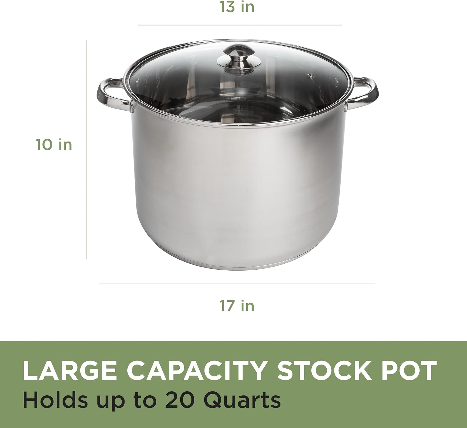 Ecolution Stainless Steel Sauce Pan, Encapsulated Induction Ready Cooking Pot with Glass Lid, Oven Safe, Dishwasher Safe Soup Pot, 2-Quart