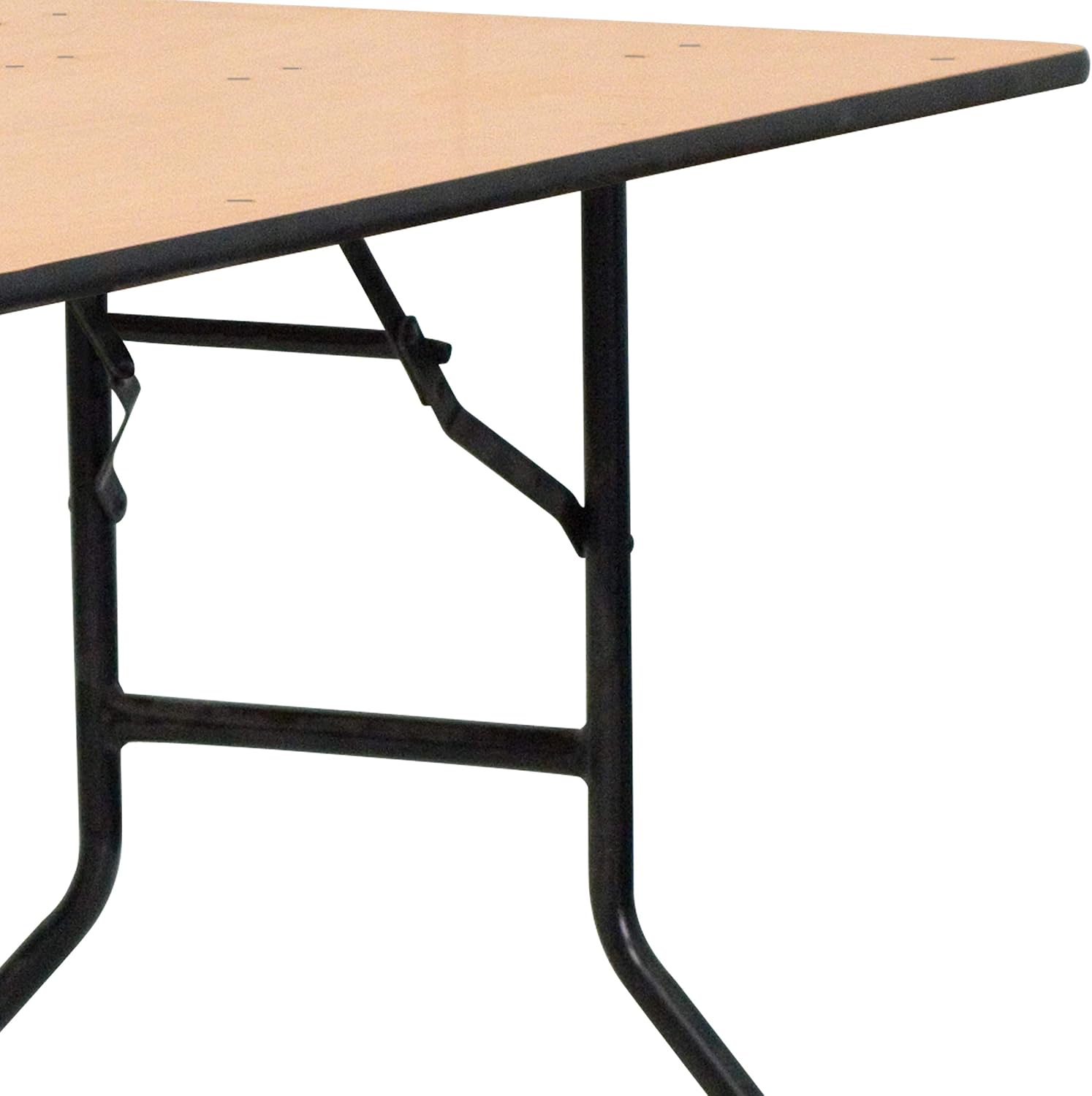 Flash Furniture 6 ft Folding Clear Coat Rectangular Banquet Table, Clear | Wood, Durable Construction, Commercial Use