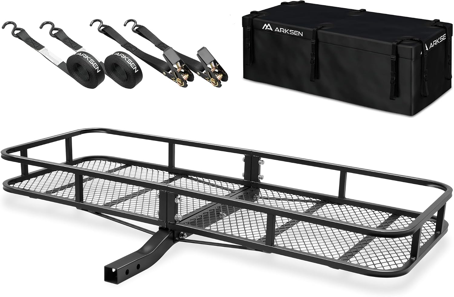ARKSEN 60" x 23" x 5.5" Hitch Cargo Carrier, 500 Lbs Capacity Luggage Rack