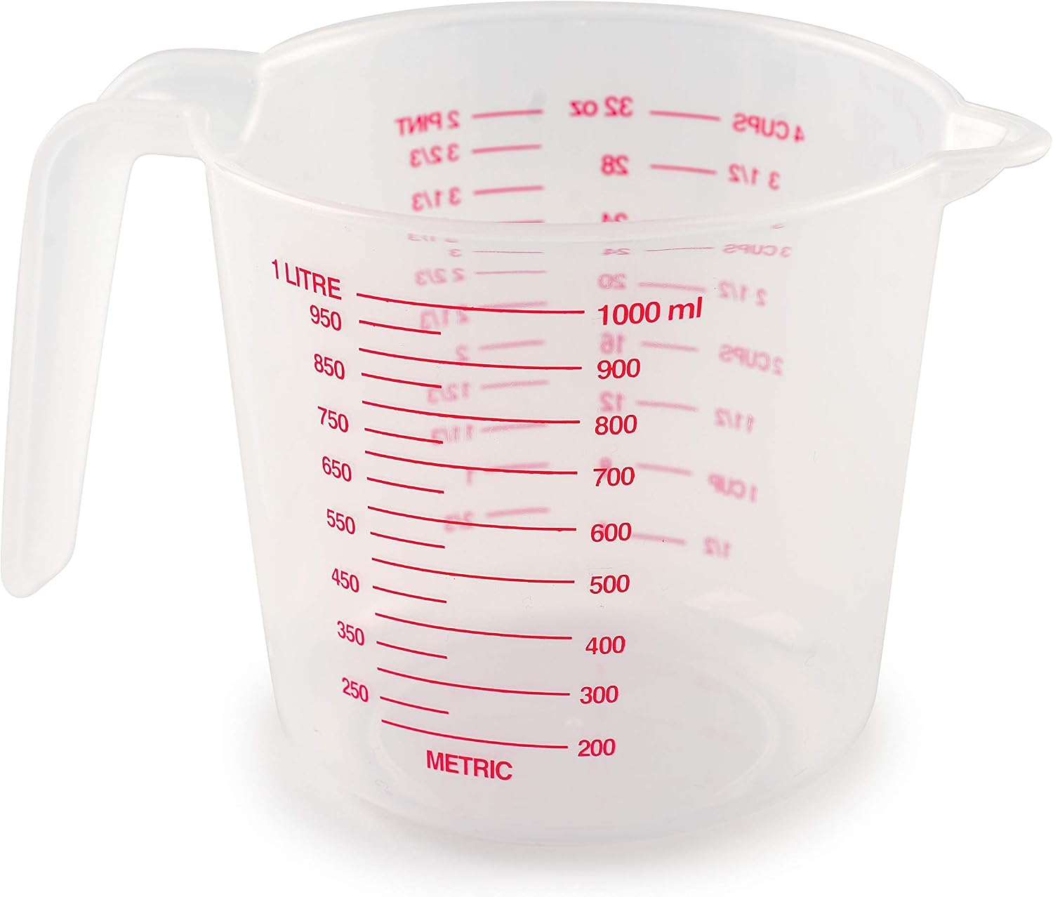 Norpro 4-Cup Capacity Plastic Measuring Cup, Multicolor