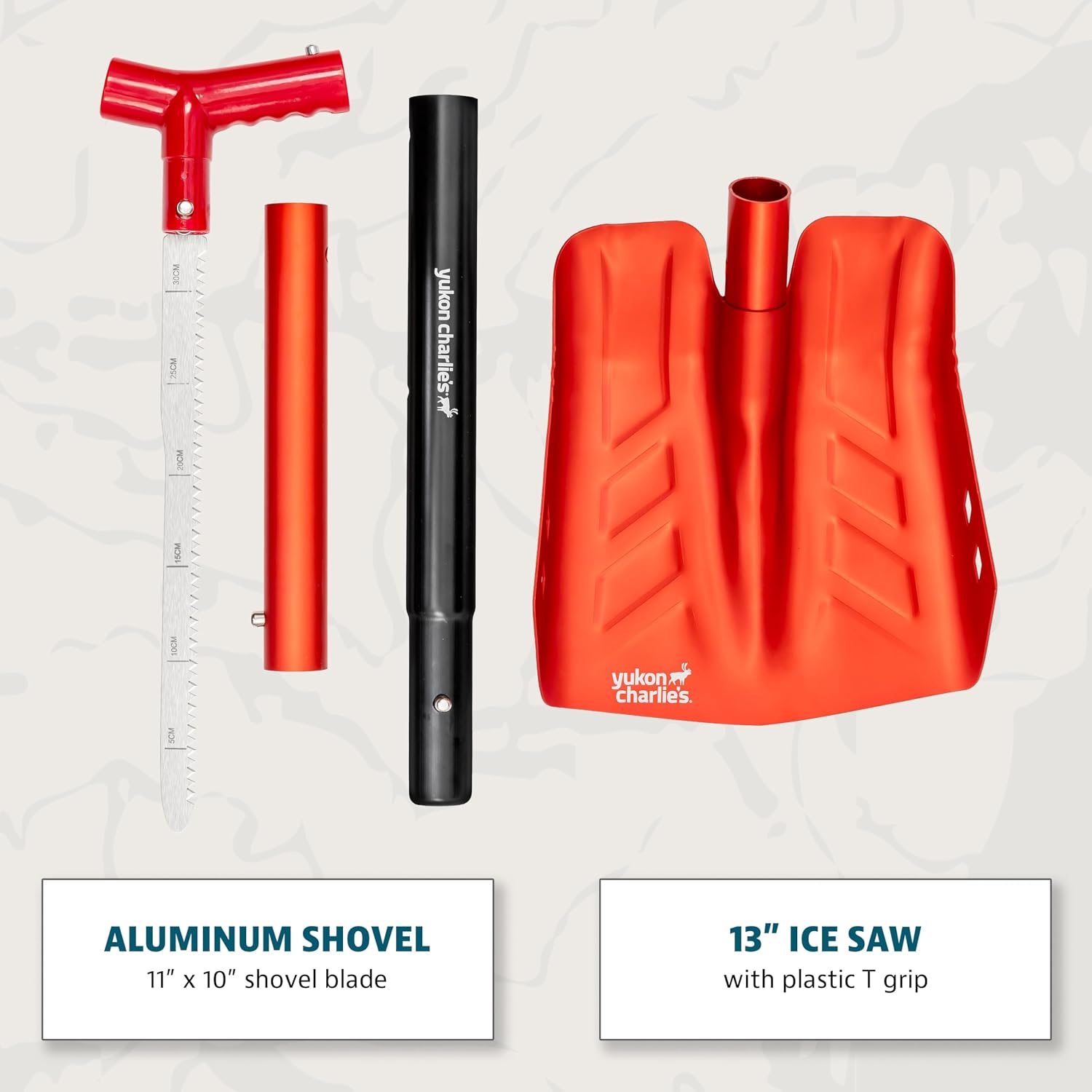 Yukon Charlie's Collapsible Snow Shovel, Lightweight Snow Shovel for Camping, Car, Emergency Kit